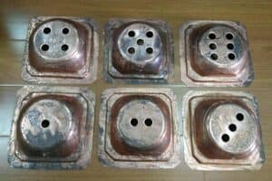 spray painting copper molds